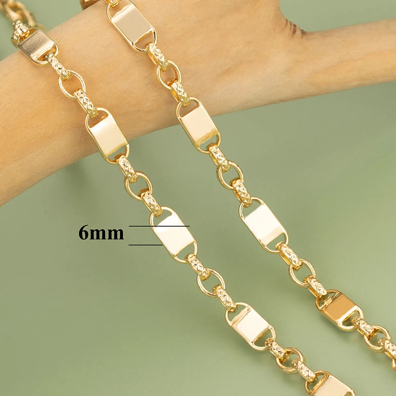 DIY Schmuckzubehör Kette 18 Karat vergoldet & rhodiniert, 1m Länge