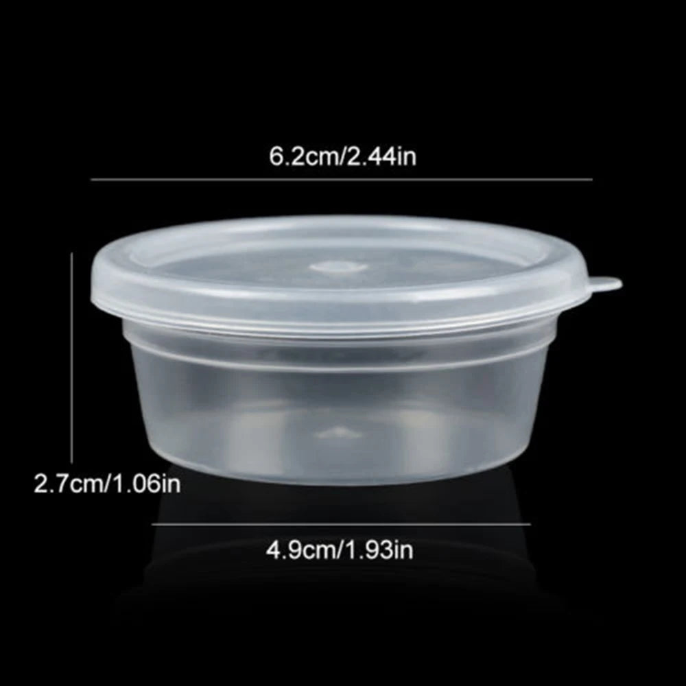 20er Set Klare Runde Aufbewahrungsboxen mit Deckel für Kleinteile