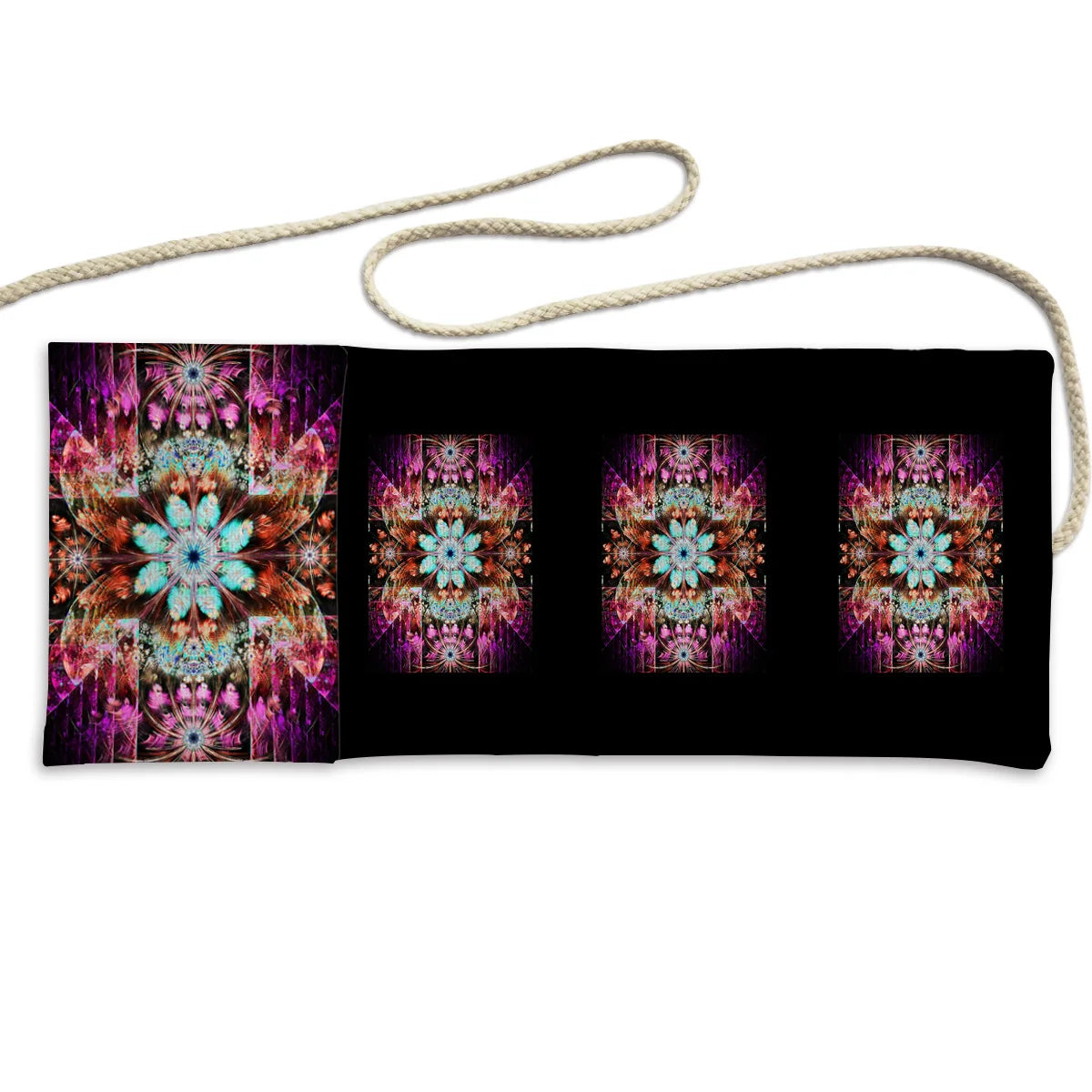 Bunte florale Aufbewahrungstasche aus Polyester mit Sternenhimmel Design