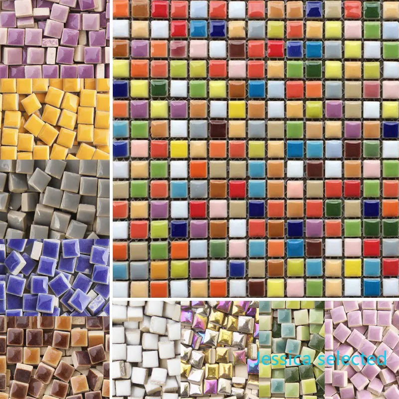 100g Keramik Mosaikfliesen Bastelset – Bunte DIY Wanddekoration