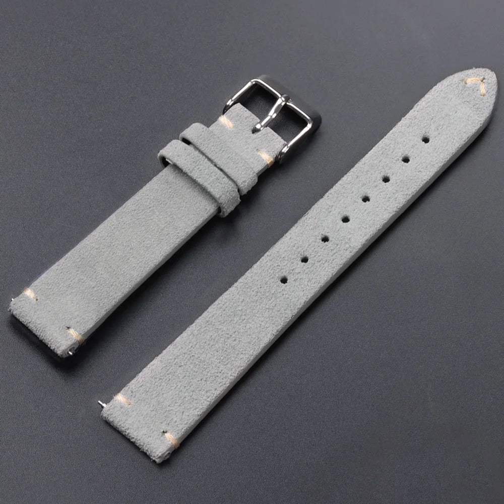 Weiches Schnellverschluss Wildleder Armband 14-22mm für Smartwatch Uhr