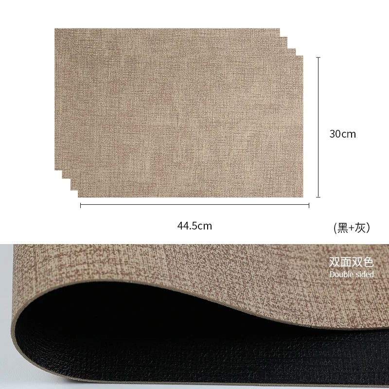 Wasserdichte PVC Kunstleder Tischsets 4er Set für Ihre Küche