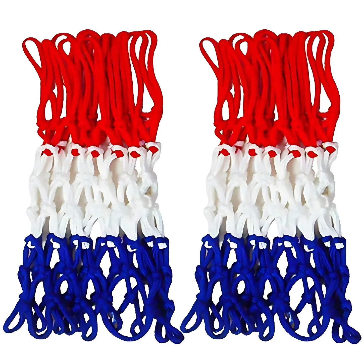 Robustes 56 cm Outdoor Basketballnetz aus Nylon, wetterfest - dreifarbig