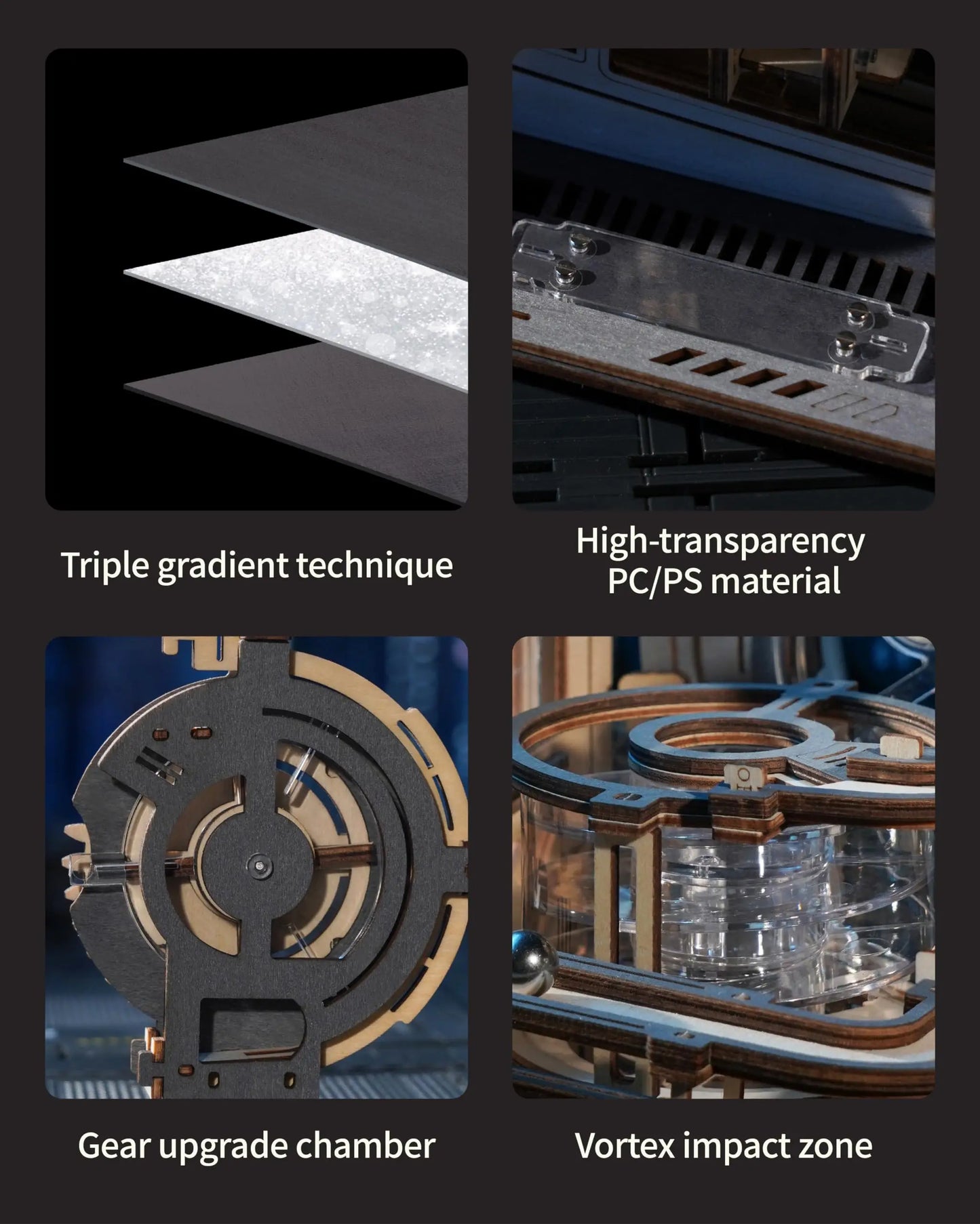 Elektrischer Marmor Lauf 3D Puzzle aus Holz mit Lichtfunktion-Yabubestshop