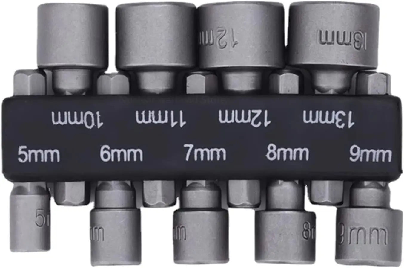 9-teiliges Steckschlüssel Bit-Set 5mm bis 13mm