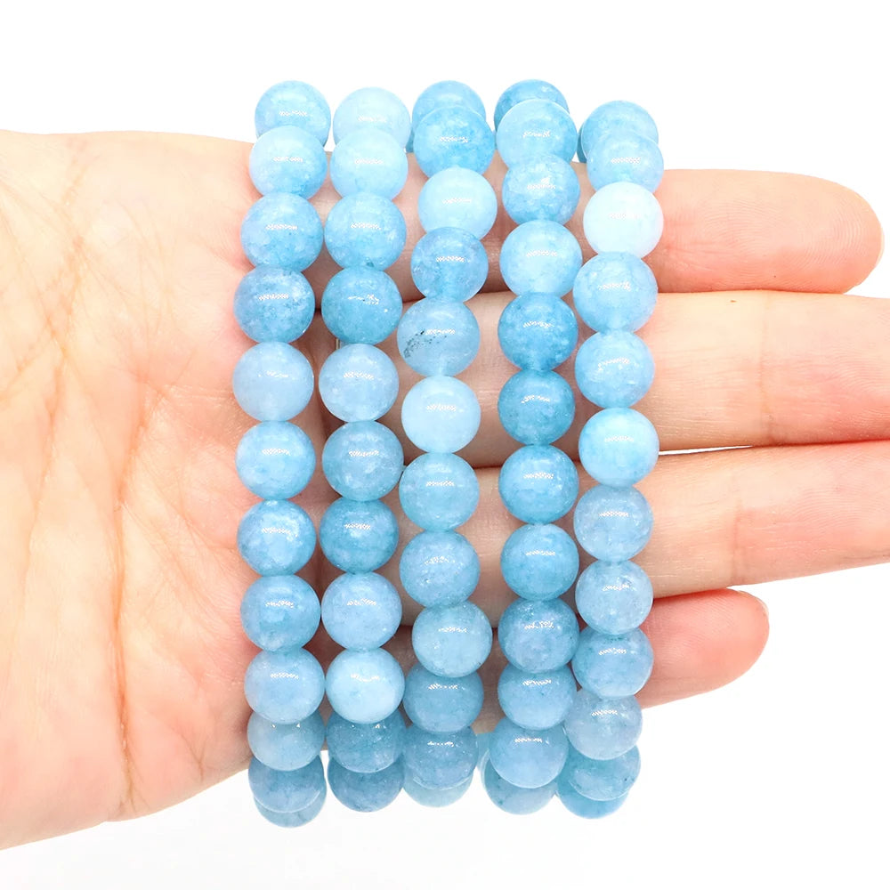 Natürliches Aquamarin Quarz Armband für Yoga und Meditation