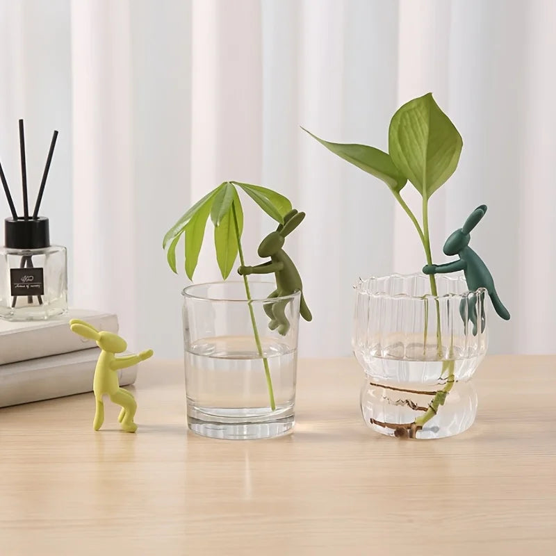 Kaninchenförmige Pflanzenstütze für einfache Vermehrung von Sprossen Vasenpflanzen