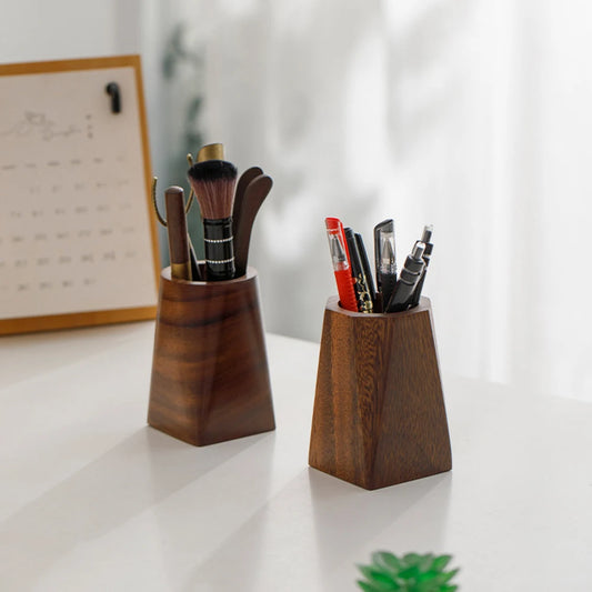 Stifthalter aus Walnussholz Vintage – Organisiert den Büroschreibtisch stilvoll - Yabubest - Home & More