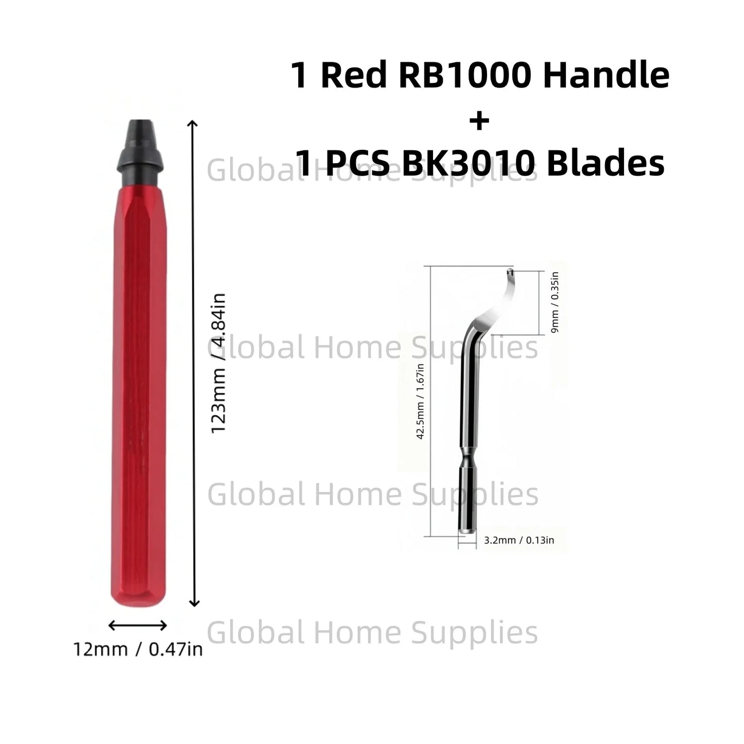 Entgratungswerkzeug Set RB1000 mit 1 oder 11 Schnellarbeitsstahl-Schwenkklingen