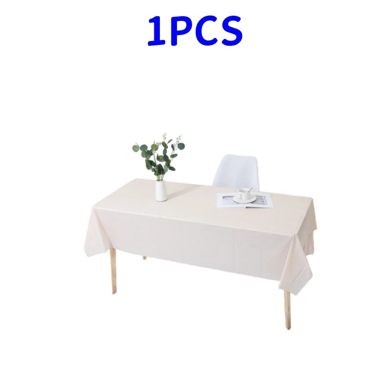 Praktische weiße Einweg-Tischdecke für Partys und Picknick