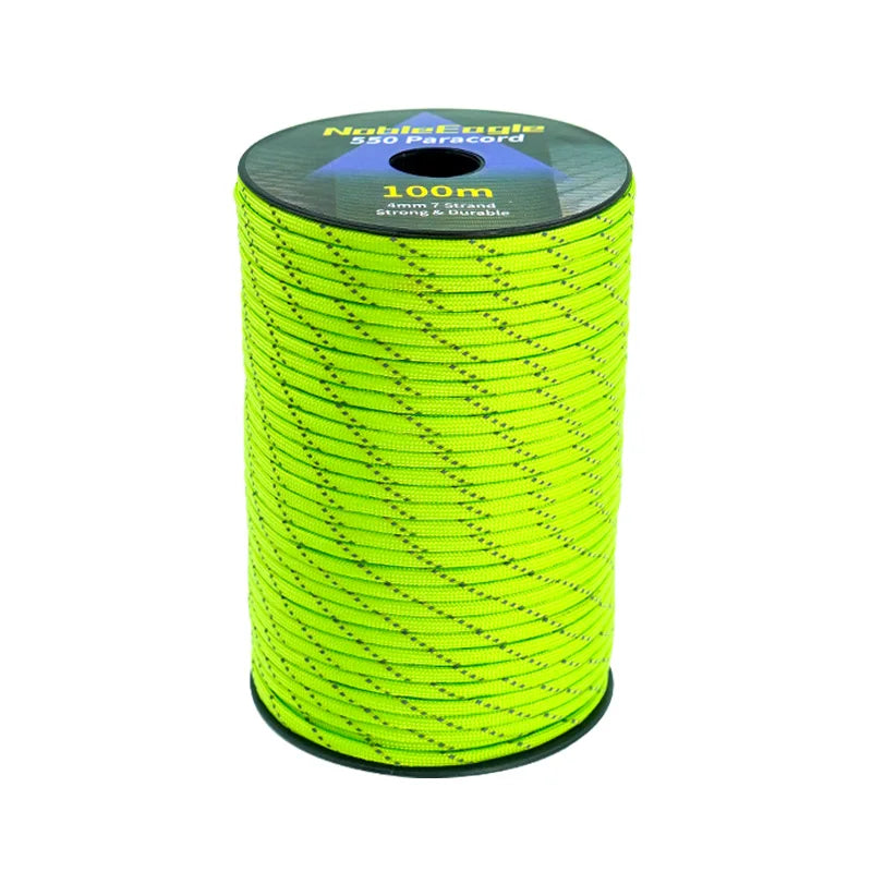 Reflektierendes 7-Strang Paracord 4mm 550LB Fallschirmseil für Outdoor