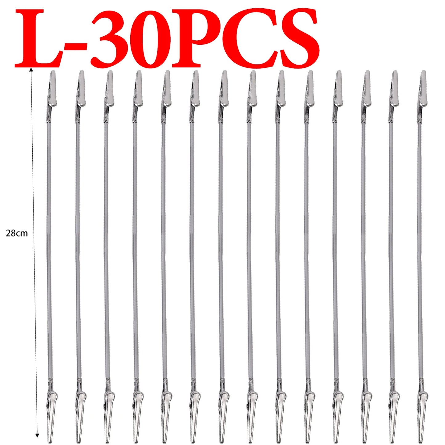 50 Stück Doppelköpfige Flexible Metall Clips Edelstahl Krokodil Clips