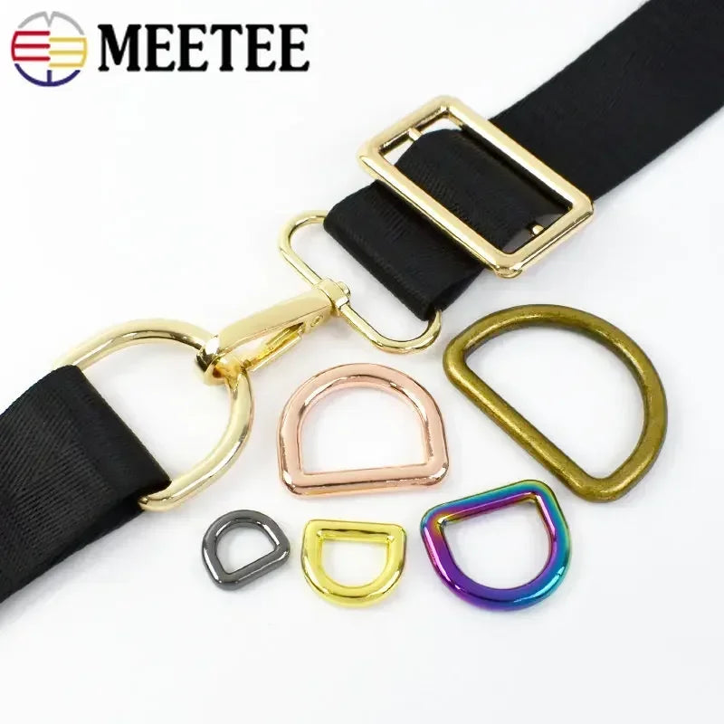 Metall O & D Ring Schnallen 10-38mm fuer Rucksack Guertel Halsband 5/10 Stk.