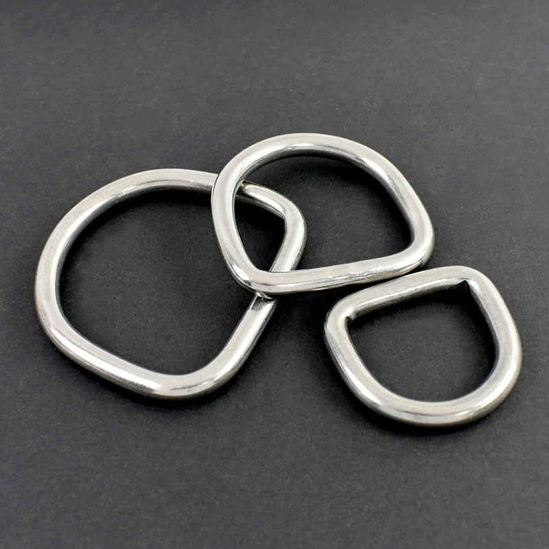 Edelstahl D-Ring Schnallen für Taschen Gurtband DIY Zubehör 2/5/10 Stück