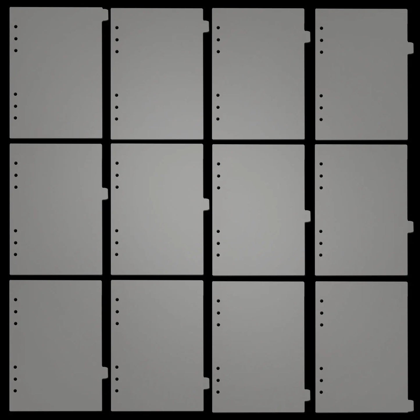Transparenter Papier Indexteiler mit 6 Löchern für Binder und Planer