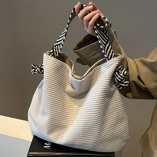 Cord Einkaufstasche mit großem Fassungsvermögen und modischem Design Damen