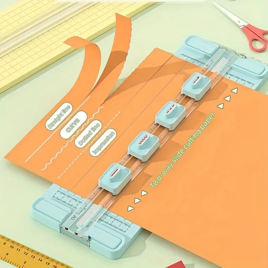 Manueller 4-in-1 Papierschneider 4 Klingen: Präzises Schneiden Büro & Schule