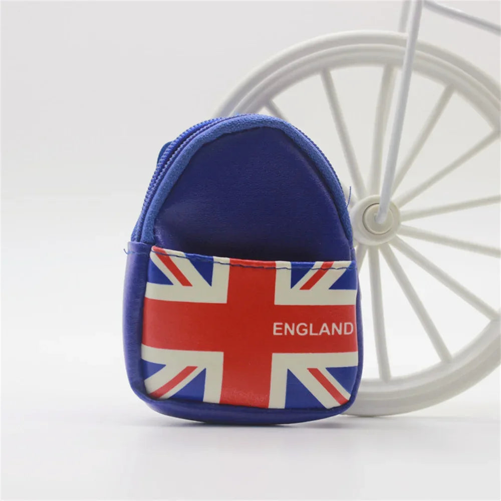 Mini Rucksack Schlüsselanhänger mit Geldbörse und Reißverschluss unisex