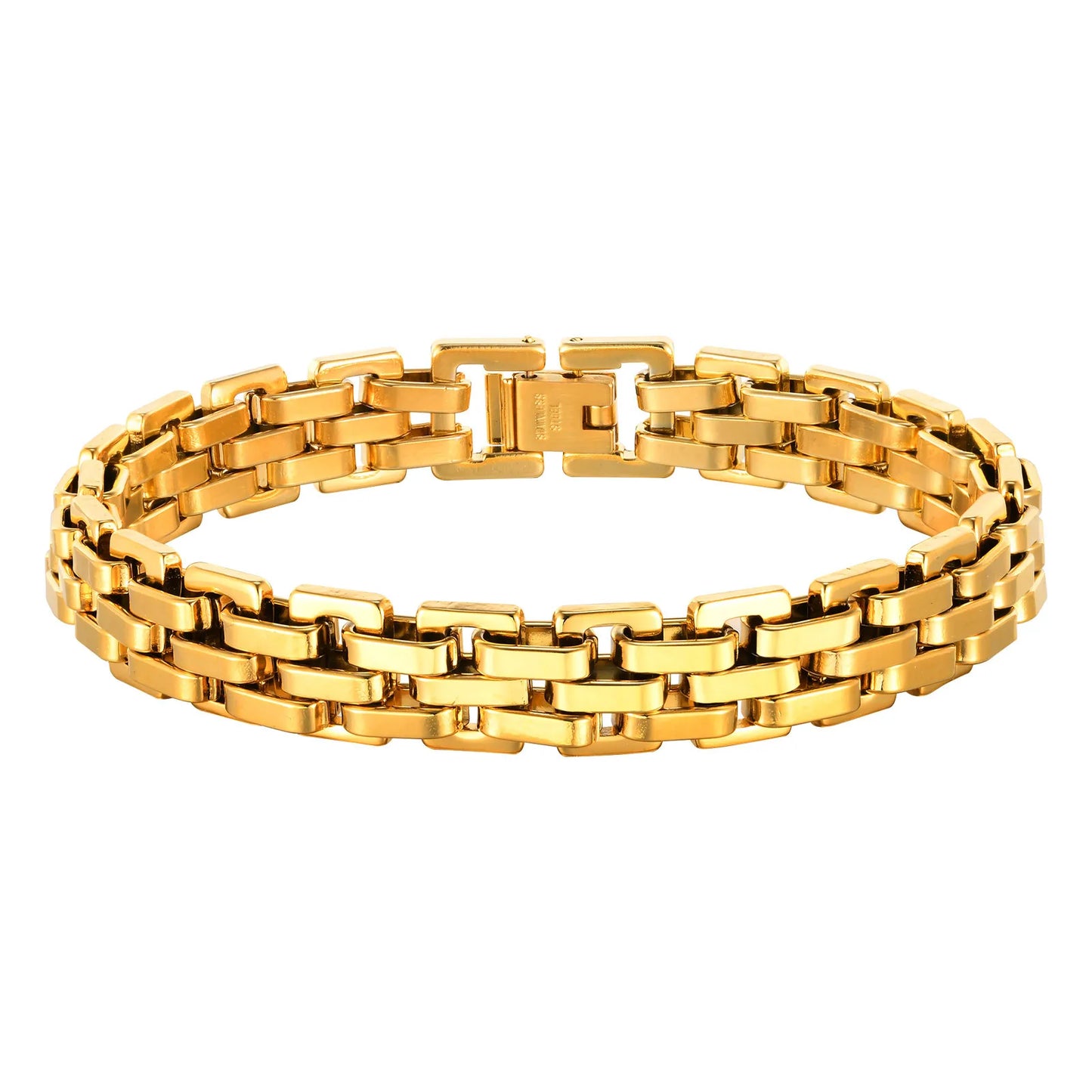 Maskulines 11mm Edelstahl Gliederarmband für Herren als Geschenk