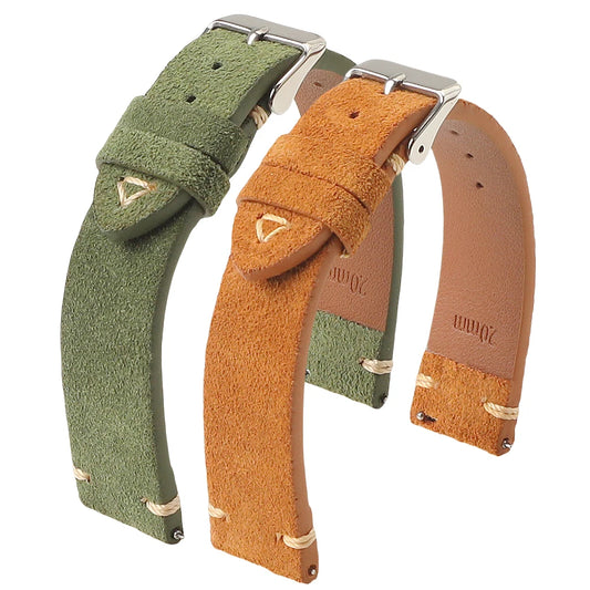 Hochwertiges Schnellverschluss-Uhrenarmband aus Wildleder in verschiedenen Größen