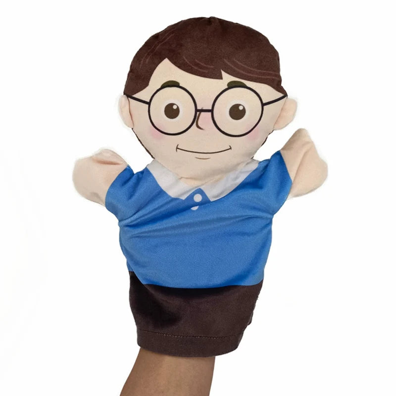 Weiche Stofftier Familien-Handpuppen Set für Kinder Lernspielzeug Kawaii