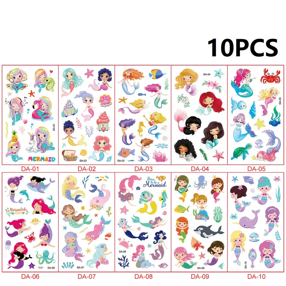 Temporäre Fußball Tattoos Set mit 10 wasserdichten Aufklebern