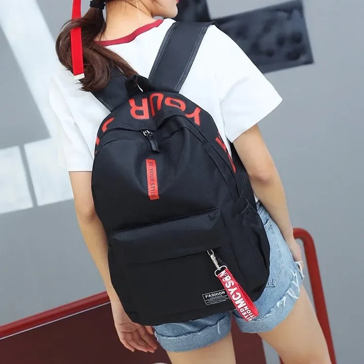 Unisex Großraum-Rucksack 20-35L mit robustem Polyester für Alltag - Schule