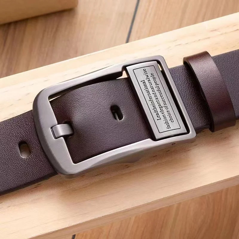 Leder Gürtel Herren Unisex mit Metall Schnalle für Business und Freizeit-Yabubest - Home & More