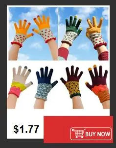 Warme gestrickte Halbfingerhandschuhe mit Sternmotiv