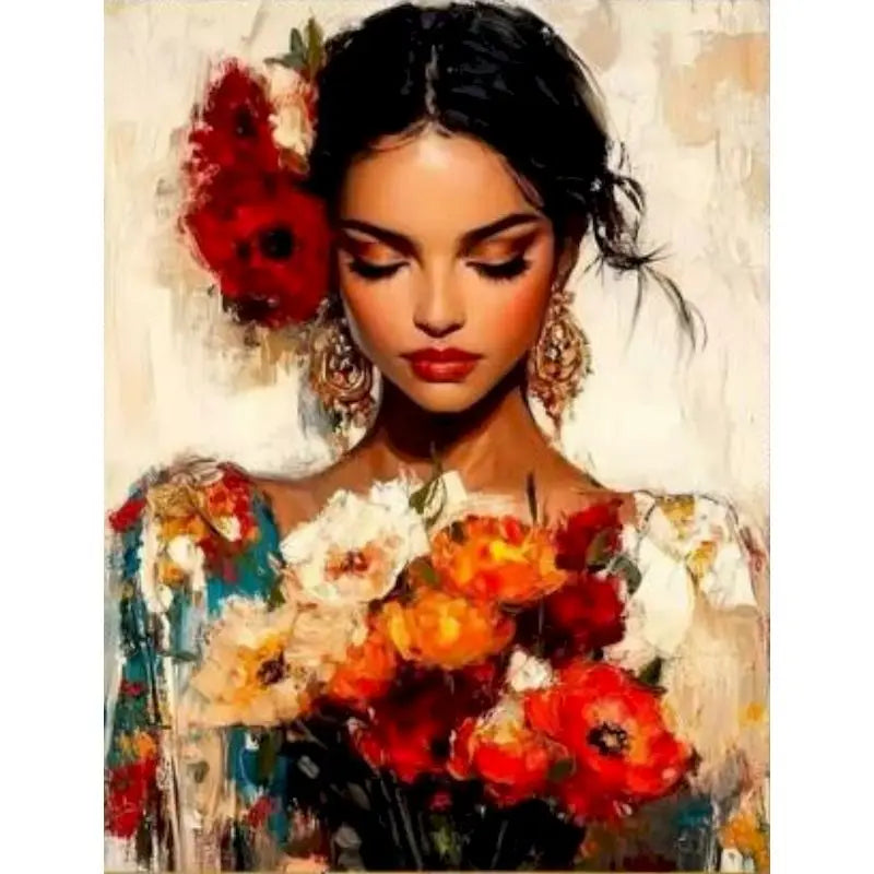 Abstraktes Malen nach Zahlen Set auf Leinwand mit Acrylfarben 20-75cm