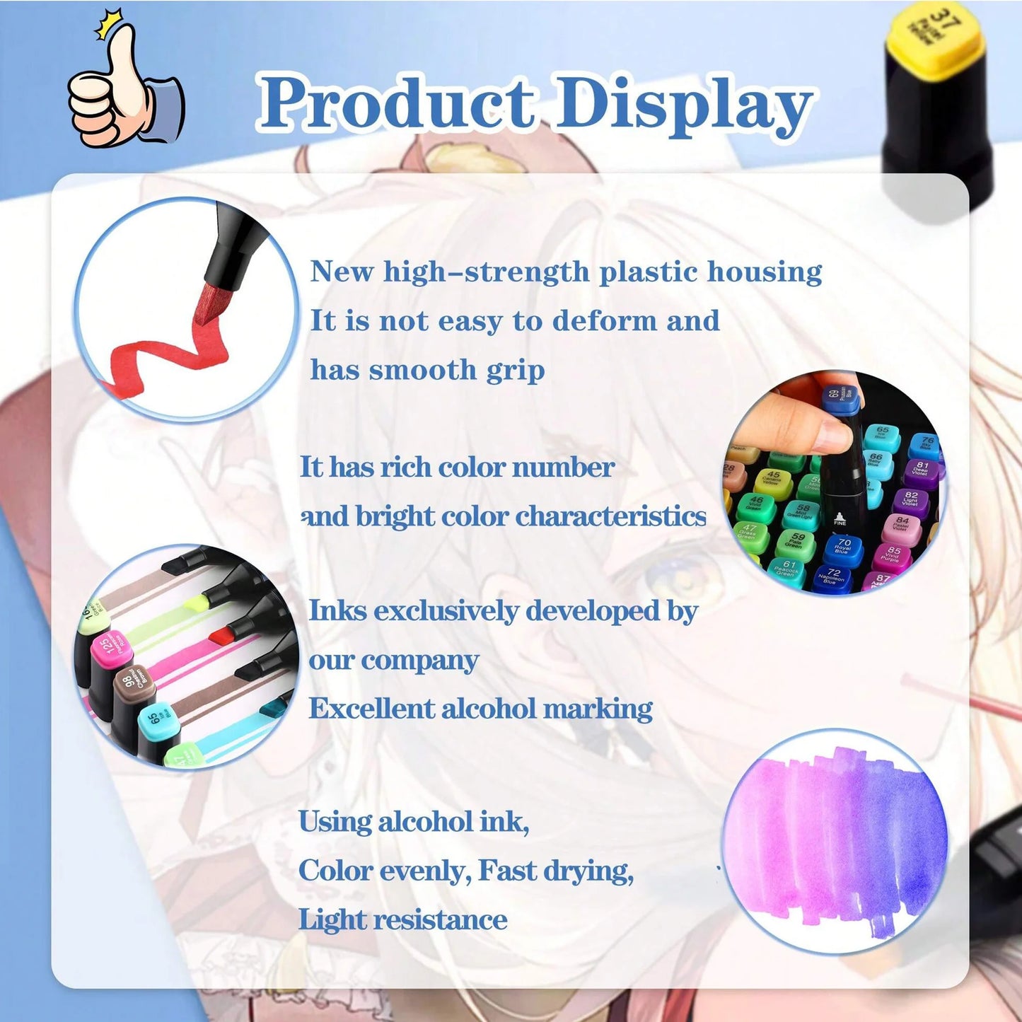 Alkohol Sketch Marker Set mit Dual-Tip – 24–262 Farben für kreative Kunstwerke