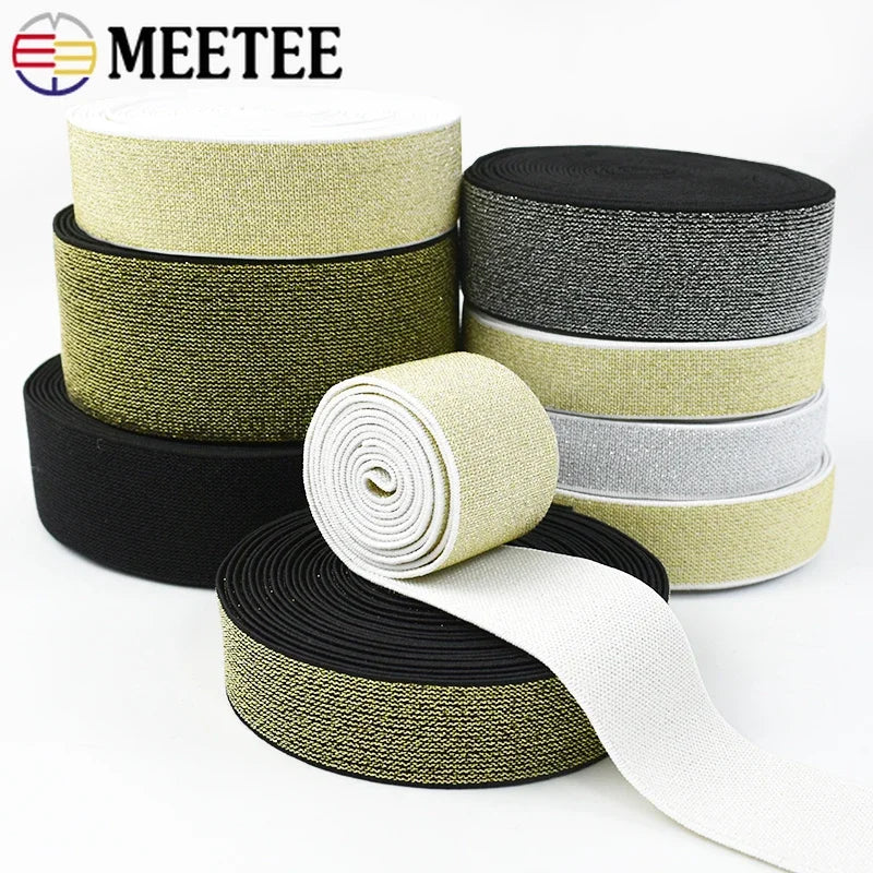 Glitzerndes elastisches Band fuer naehzubehoer und DIY Projekte