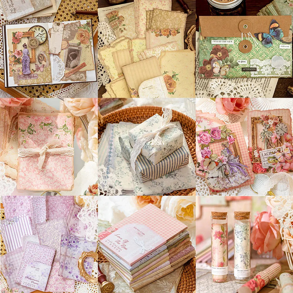 30 Blatt Vintage Scrapbook-Papier für DIY Basteln und Journaling