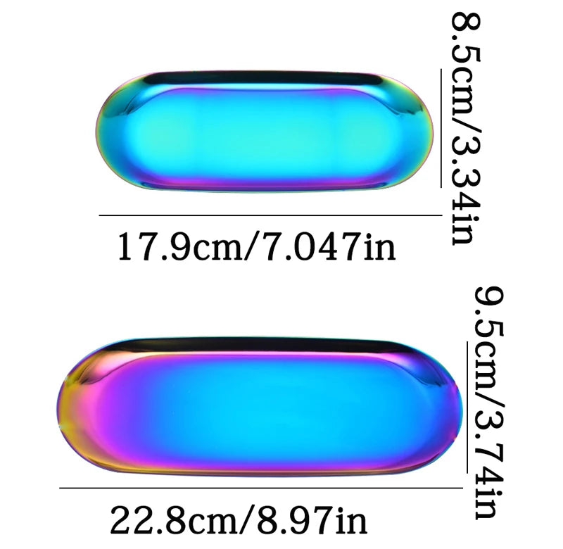 Edelstahl Tablett für Kosmetik und Schmuck – Modern & Praktisch-Yabubest - Home & More