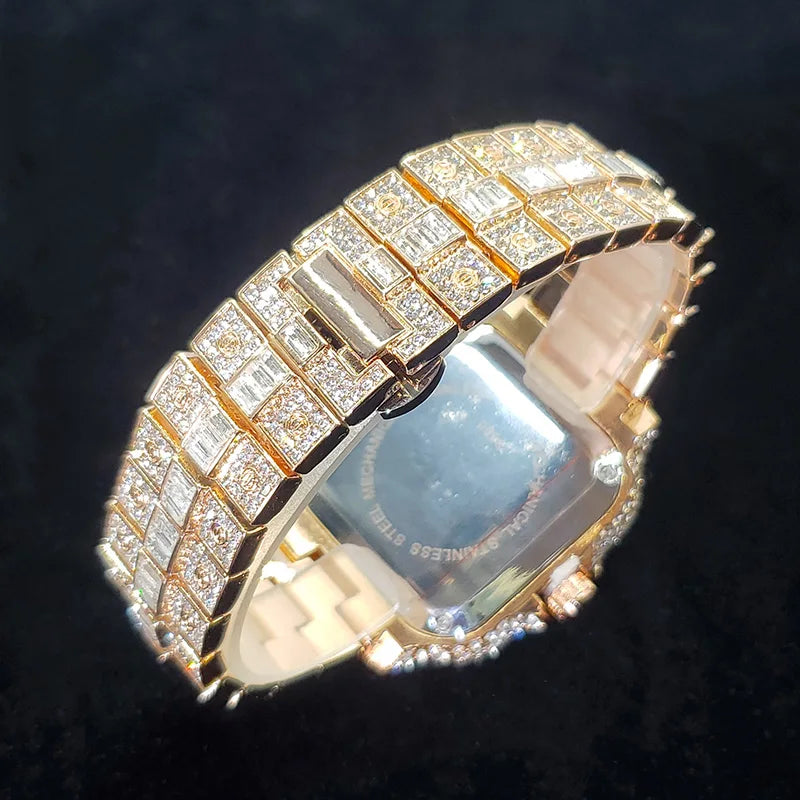 Elegante Quarzuhr aus Edelstahl mit Wasserdichtem Gehäuse