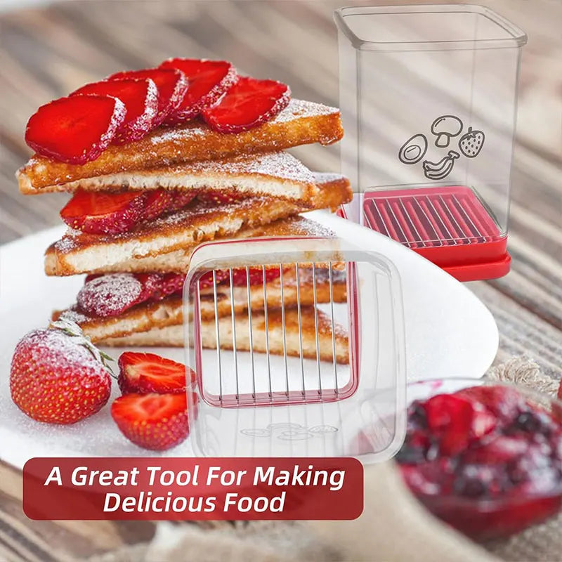 Obst - Ei Schneider mit Druckplatte | Schneller Küchenhelfer für Salate