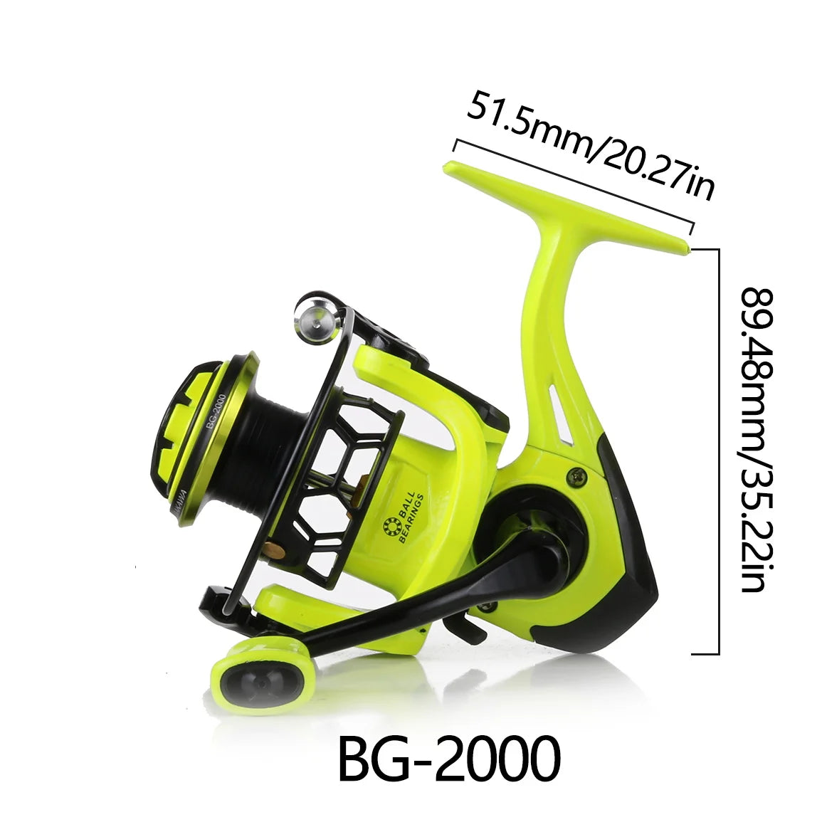 Spinnrolle Angelrolle 1000 2000 3000 Serie 5,2:1 Metall Karpfenangeln