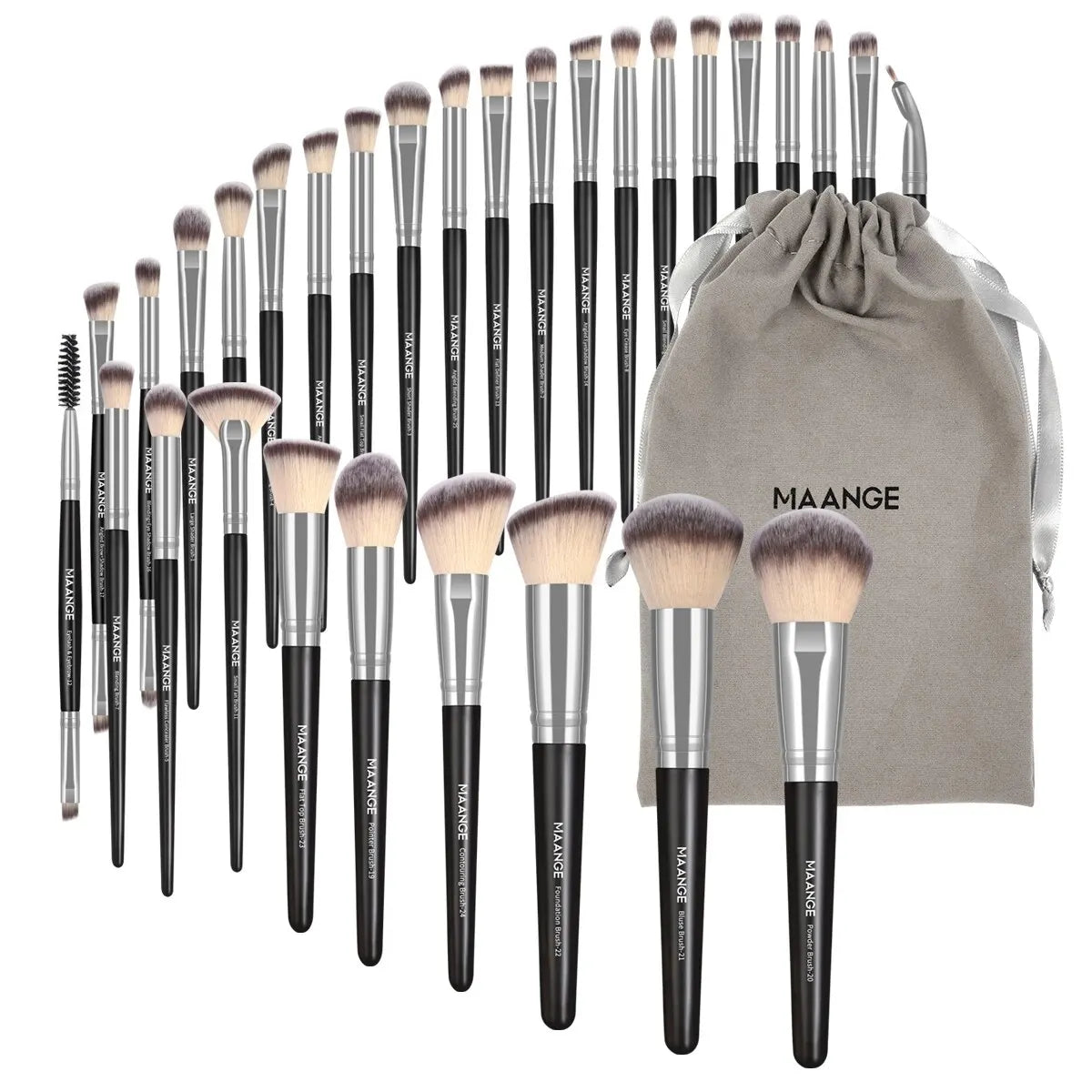MAANGE 30-teiliges Make-up-Pinsel-Set mit Tasche-Yabubest - Home & More