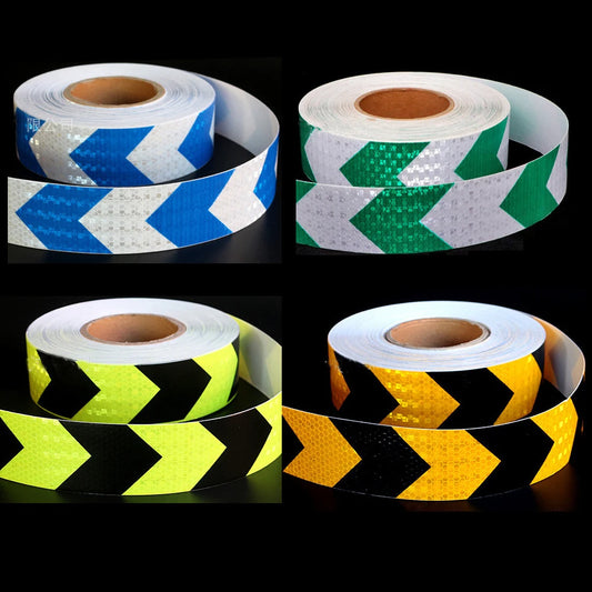 Reflektierendes Klebeband mit kristallfarbenem Gitter in Pfeilform 3m x 5cm - Yabubest - Home & More