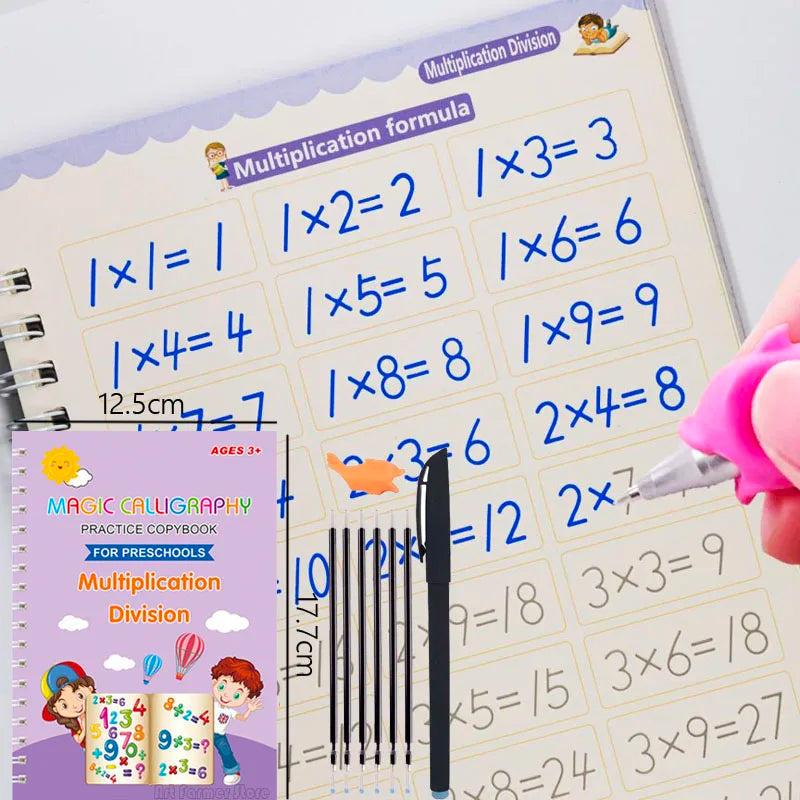 Wiederverwendbares 3D Lernbuch für Kinder zum Schreiben üben