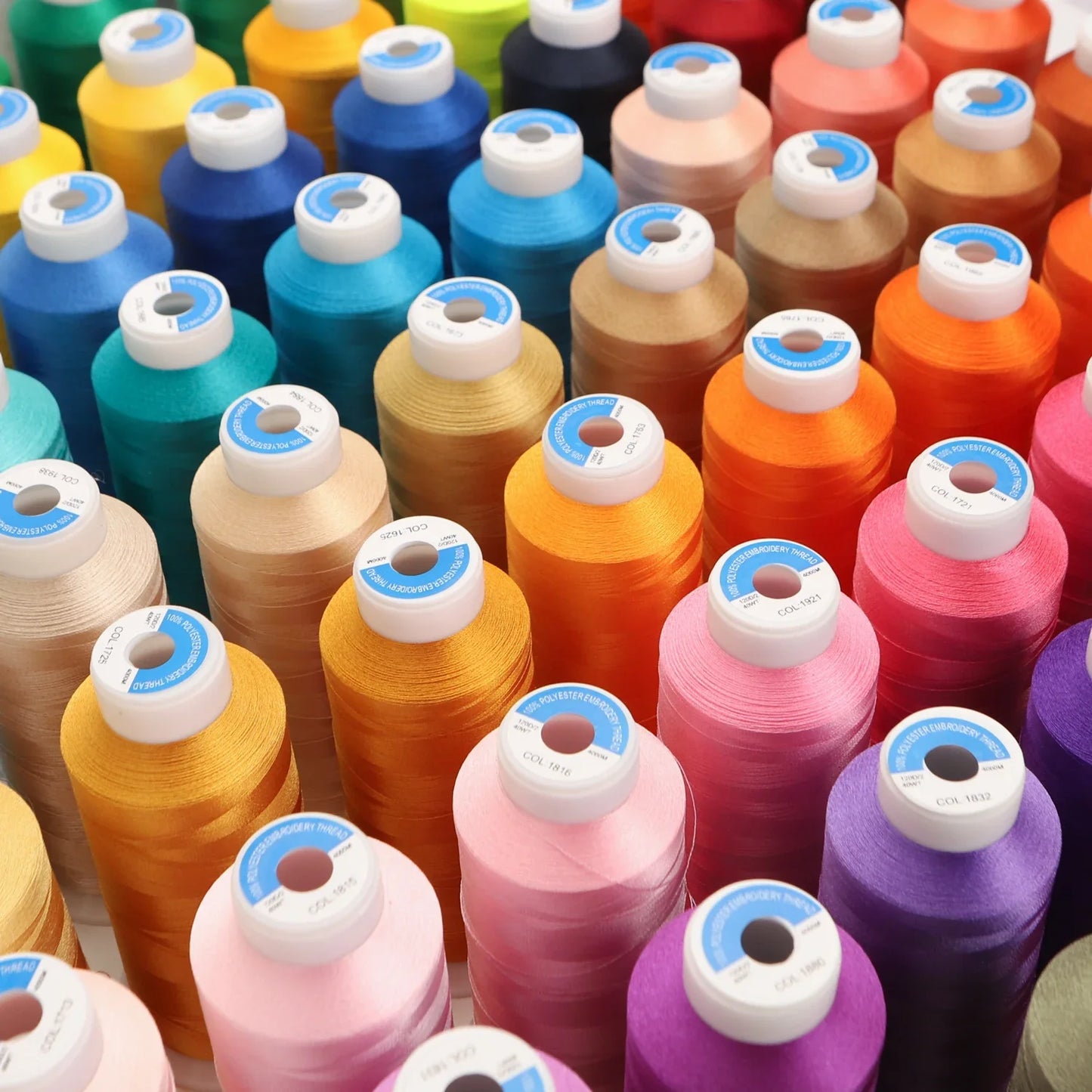 Polyester Stickgarn 80 Farben 4000m Rollen für große Nähmaschinen-Yabubest - Home & More