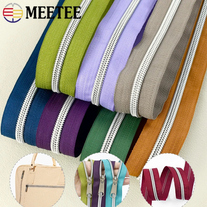 Nylon Reißverschluss Band Nr 5 Meterware für Taschen Kleidung DIY