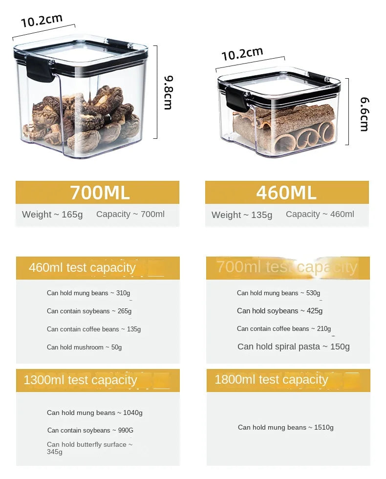 Feuchtigkeitsbeständige Acryl Vorratsgläser Set Küche