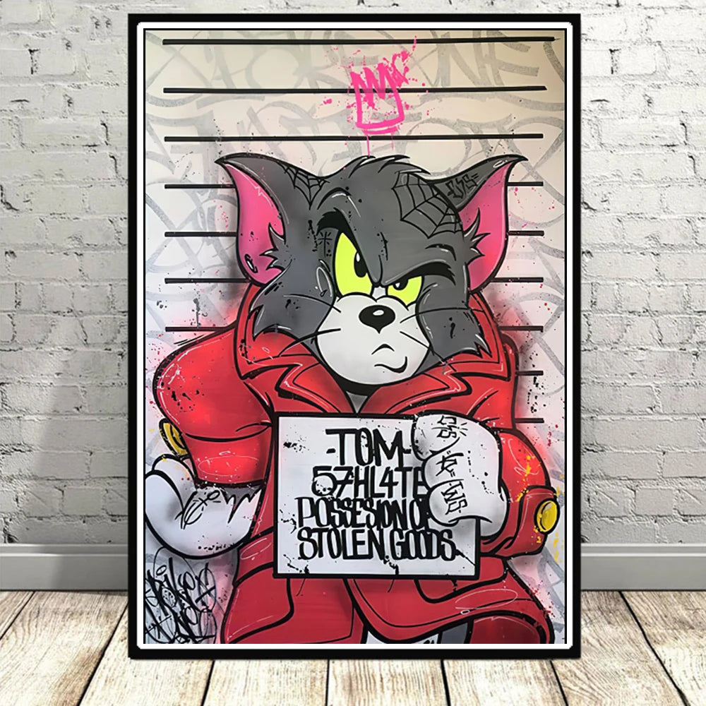 Disney Cartoon Leinwand Poster Mickey Mouse Donald Duck Wandbild