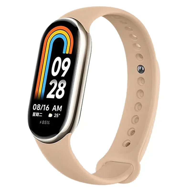 Atmungsaktives Silikon-Sportarmband kompatibel mit Mi Band 8 NFC