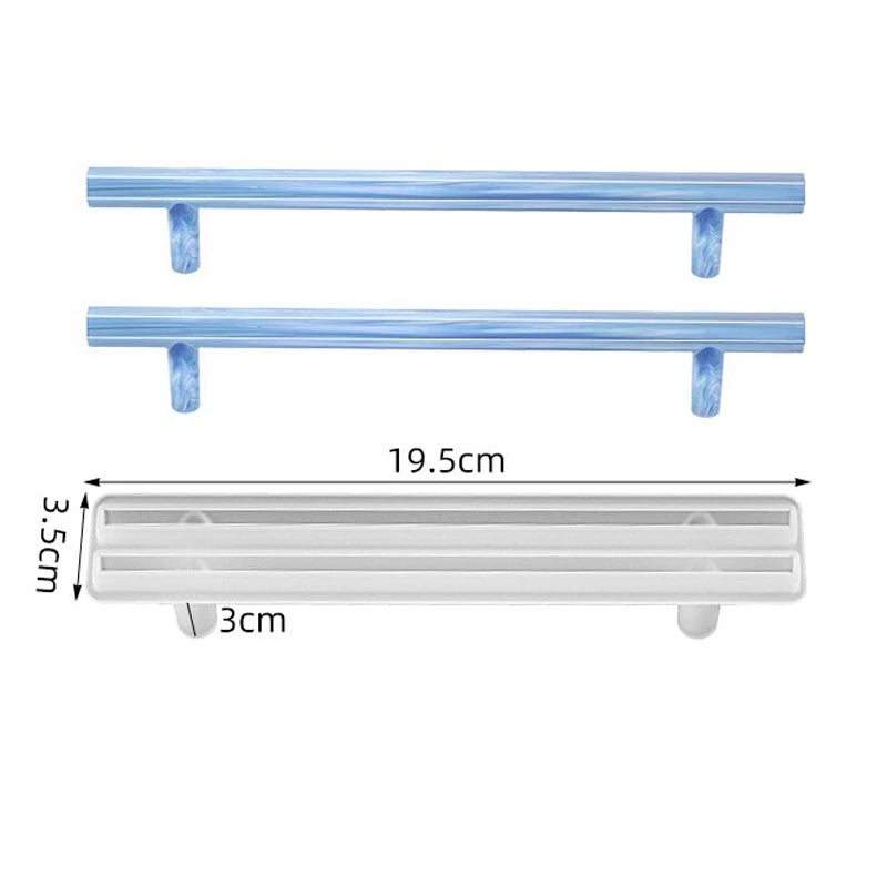 Große rechteckige Silikonform für Epoxidharz Tablett DIY Untersetzer