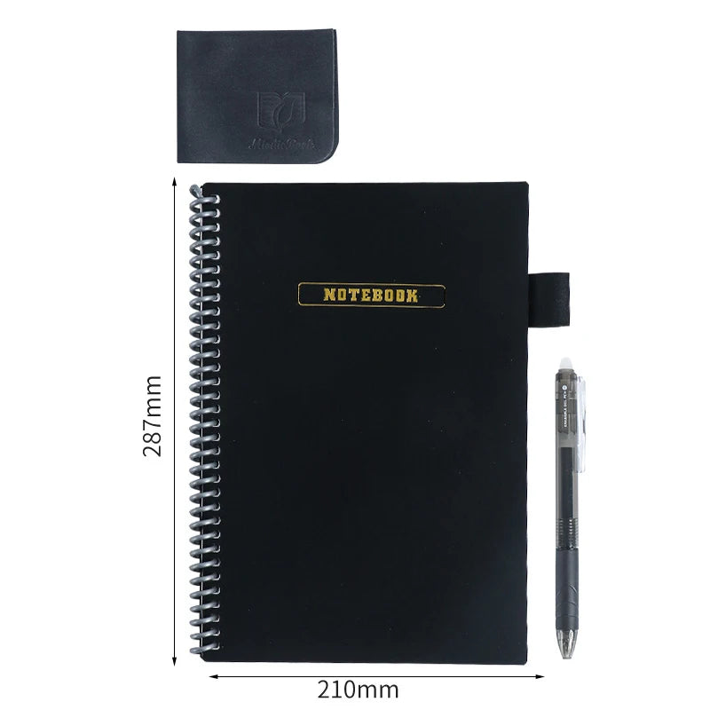 A5 Wiederverwendbares Whiteboard Notizbuch mit Stift für Wochenpl