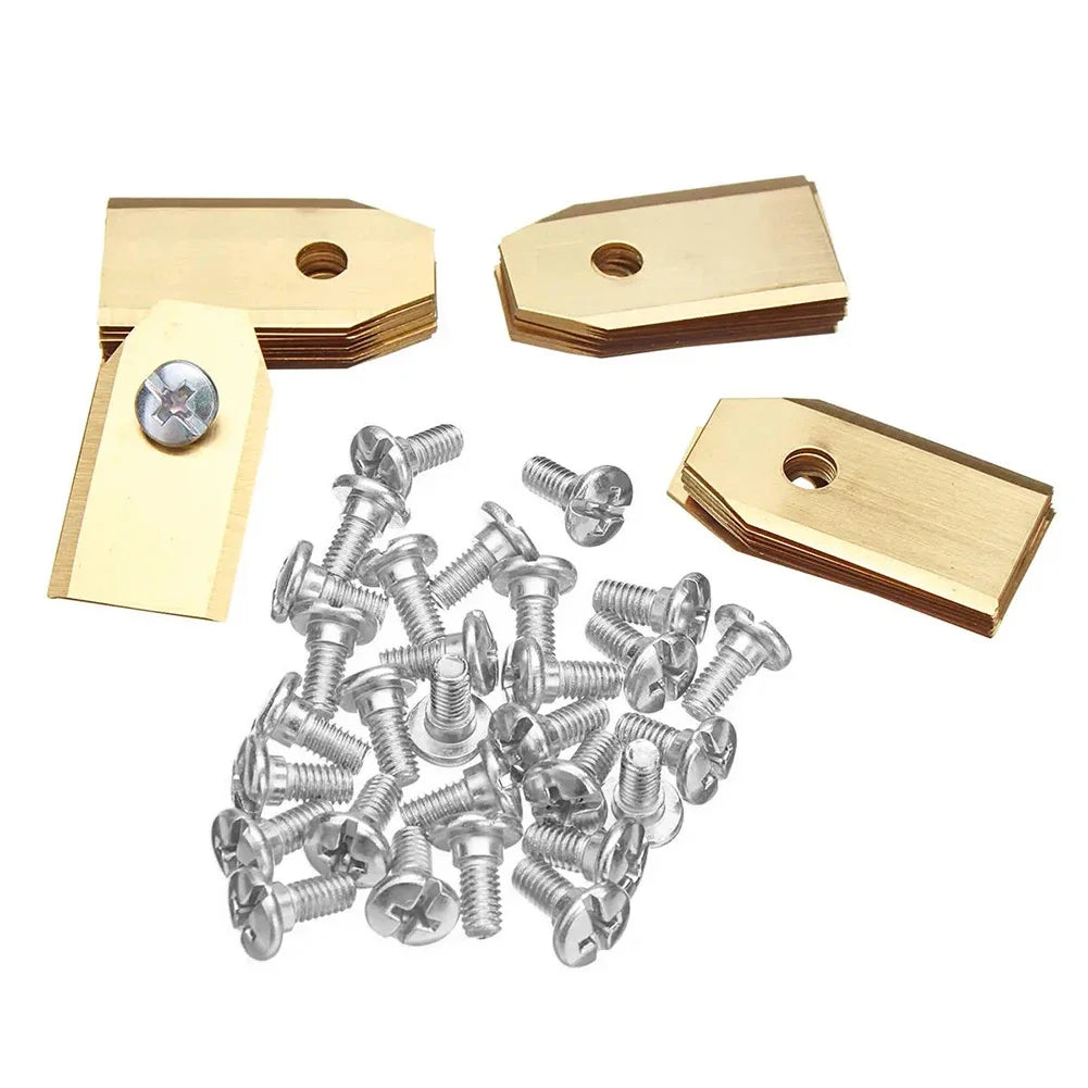 Edelstahl Mähroboter Klingen 35x18x0,75 mm – Rasenmäher Ersatz Trimmerblätter