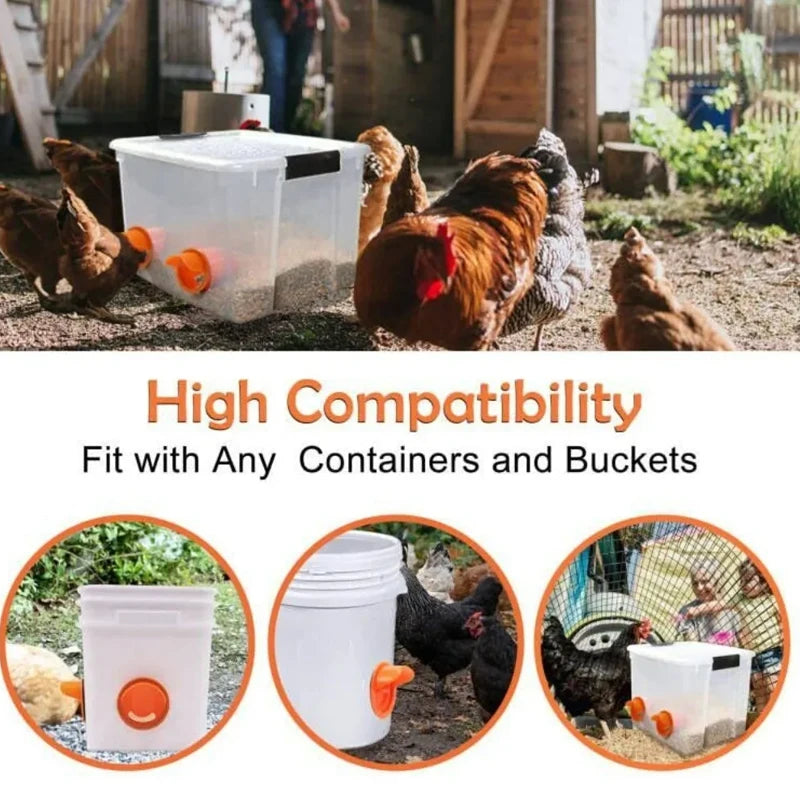 Automatischer Schwerkraft Huhn Futterspender Regendicht für Geflügel und Enten