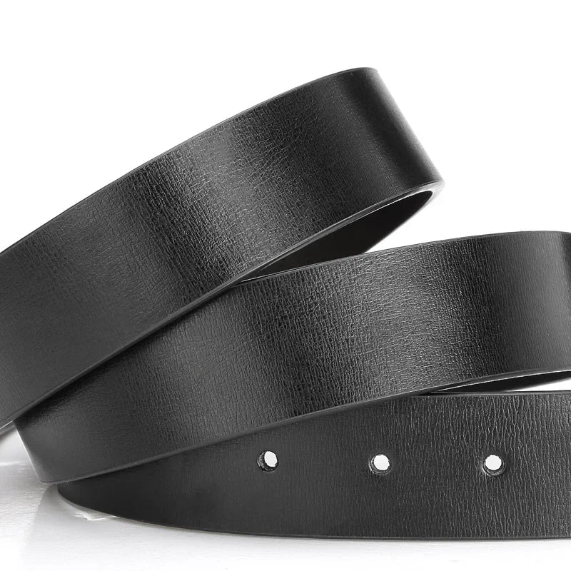 Doppelseitiger Herren-Gürtel 3,3 cm – Schwarz - Braun, stilvoll ohne Schnalle